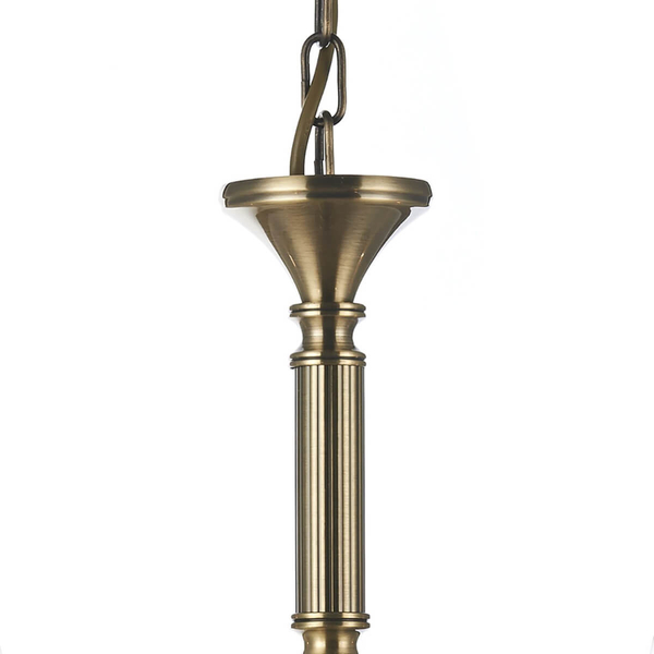 Antyczna lampa wisząca Ambassador AMB0575 Dar Lighting nad stół mosiądz
