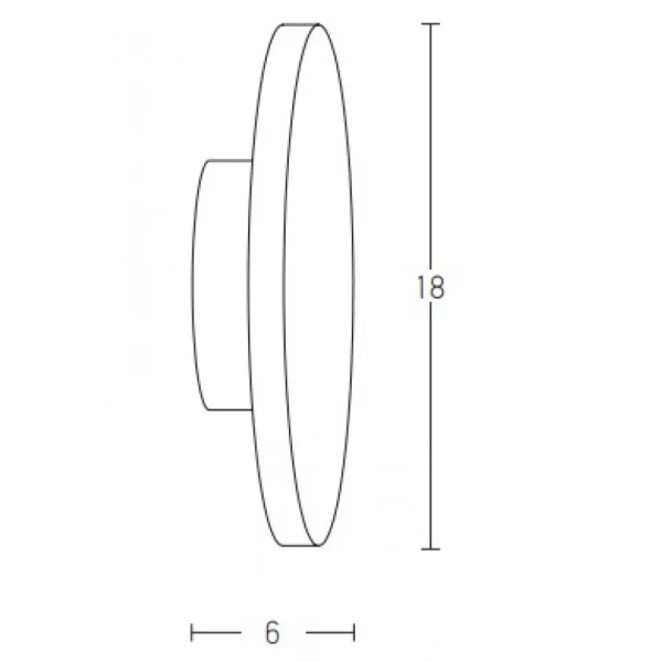 Metalowa ścienna lampa 20349 LED 6W 3000K dysk okrągły mosiądz