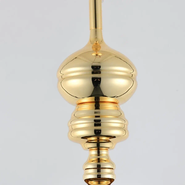Metalowa lampa wisząca Queen MP-8846-18 gold Step z abażurem złota