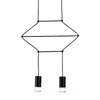 Geometryczna lampa wisząca Linea ST-5961-2 Step modern tuby czarna