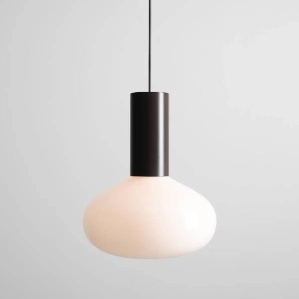 Kulista lampa wisząca do jadalni Flo Mokka M 7000G28_M brązowa