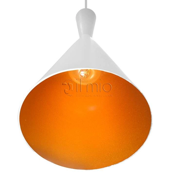 LAMPA wisząca MODERN 306777 Polux metalowa OPRAWA skandynawska ZWIS stożek biały złoty