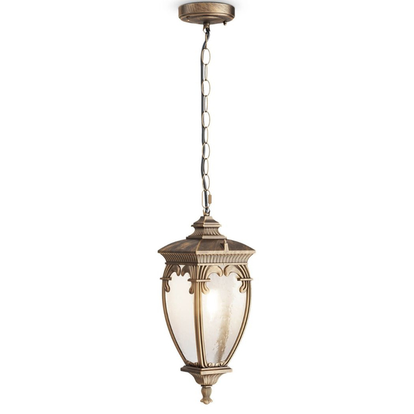 Lampa zwisowa zewnętrzna Fleur O414PL-01GB antyczna złota
