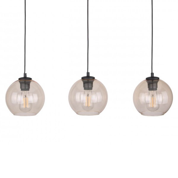 Lampa wisząca na listwie kule Cubus 4598 TK Lighting szklana bursztynowa