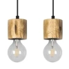 Rustykalna LAMPA wisząca PINO 71689304 Spotlight drewniana OPRAWA ekologiczny ZWIS na listwie sosna bejcowana czarny