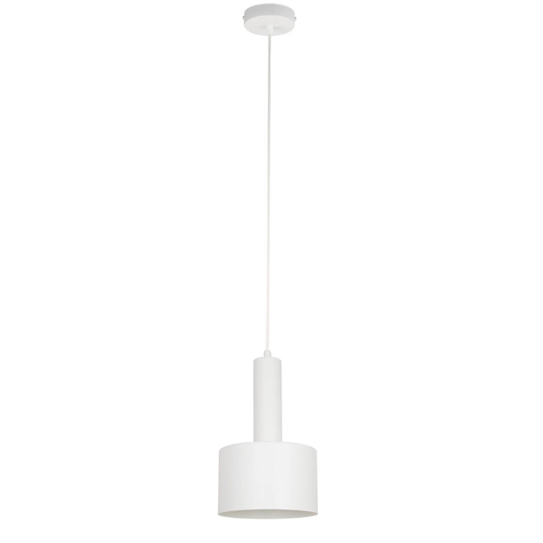 Wisząca lampa do gabinetu Vitrum 41112 walec krążek metalowa biała