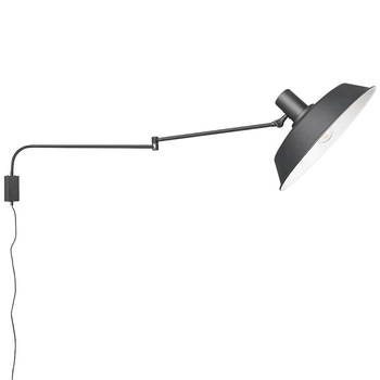 Industrialna LAMPA ścienna BOLDER 200300132 Trio metalowa OPRAWA loftowy kinkiet czarny