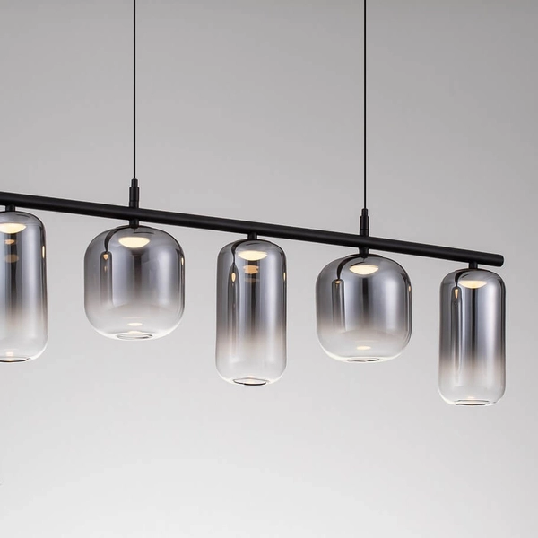 Wisząca lampa szklane tuby ANUCO LE44612 LED 19W 3000K szary