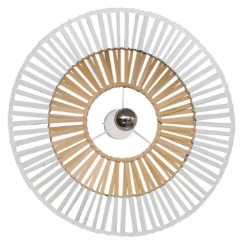 Naturalna lampa sufitowa 19250 do salonu bambusowa biały