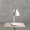 Stołowa lampka na komodę FORM 1108B metalowa z wtyczką biała