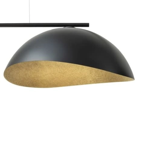 Żyrandol glamour do salonu Solar 40578 Sigma żywica czarny złoty
