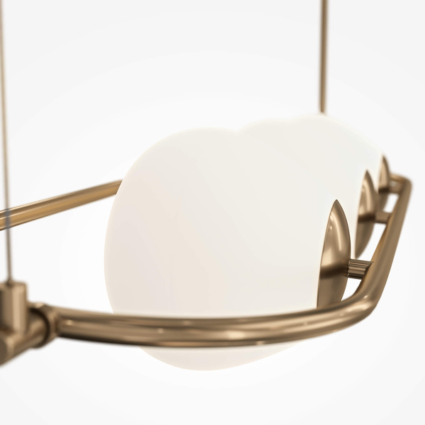 Lampa wisząca potrójna Erich MOD221PL-03BS balls mosiądz