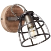 Loftowa lampa ścienna Matrix 83410/46 drewniana czarna