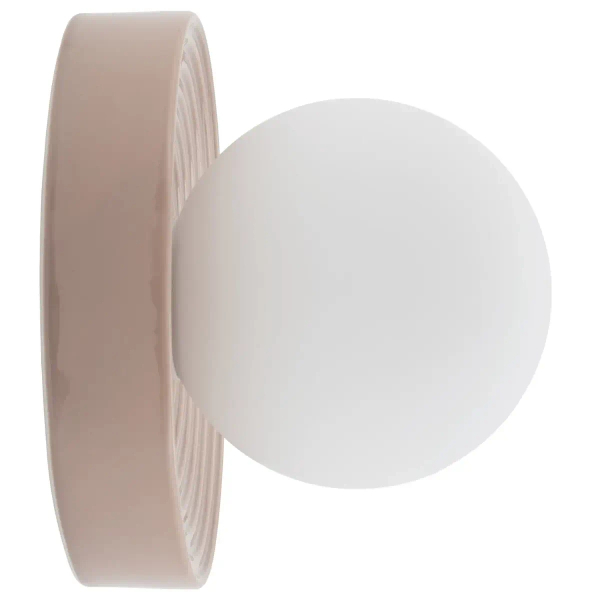 Kulista lampa ścienna CLAY 11746 szklana ceramiczna biała szara