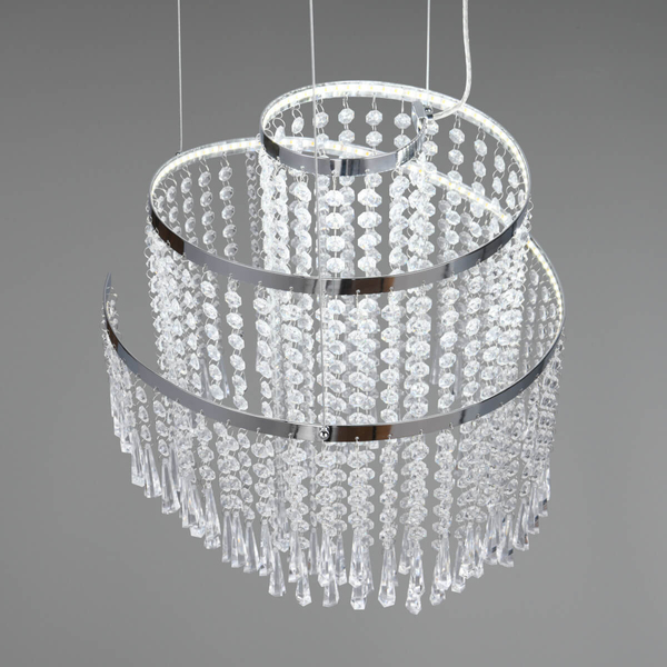 Kryształowy żyrandol Pomp R37341106 LED 30W 2700-6500K przezroczysty chrom