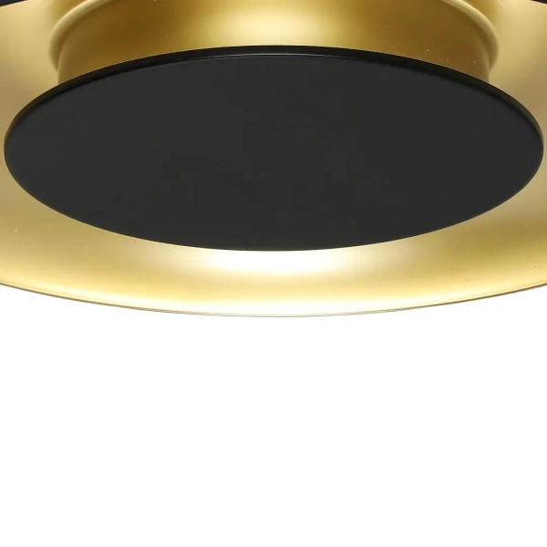 Ledowa lampa nasufitowa Piattino ML1812 LED 30W 3000-6000K czarny złoty