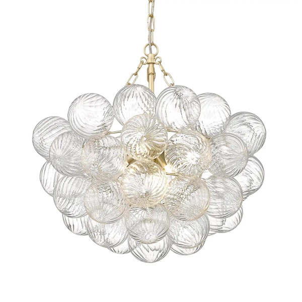 Molekułowa wisząca lampa COMO złoty mat metalowa szklana art deco G9 7p P07552AM