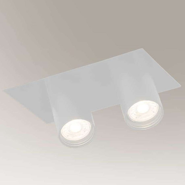 Industrialna LAMPA sufitowa YAMATO 7803 Shilo prostokątna OPRAWA metalowy WPUST tuby regulowane białe