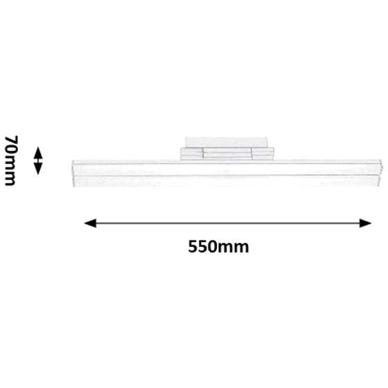 Plafon LAMPA sufitowa ESTHER 2218 Rabalux metalowa OPRAWA listwa LED 19,2W 3000K chrom