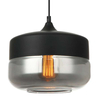 LAMPA wisząca MOLINA MDM-2380/1 BK+SG Italux skandynawska OPRAWA szklany ZWIS czarny przydymiony