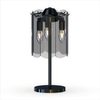 Lampka stołowa Nira MT3523-3S-EBCN Zumaline metal szkło przydymiony czarny