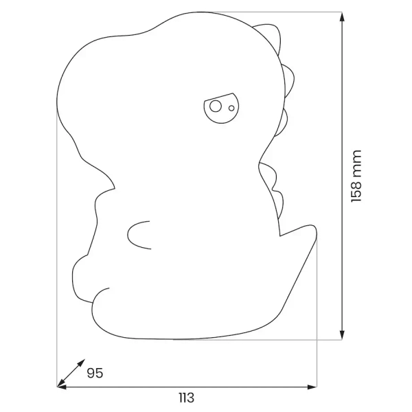 Dziecięca lampka nocna Dino ML2265 LED 1W 3000K RGB dinozaur biały