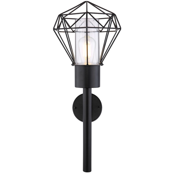 Elewacyjna LAMPA zewnętrzna HORACE 31355W Globo ścienna OPRAWA ogrodowa druciana outdoor IP44 czarna