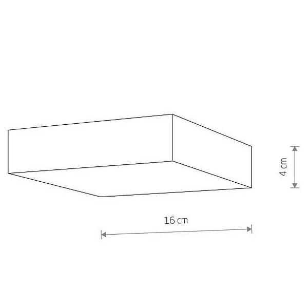 Sufitowa lampa kwadratowa Lid Square 10430 Nowodvorski LED 25W 4000K biała