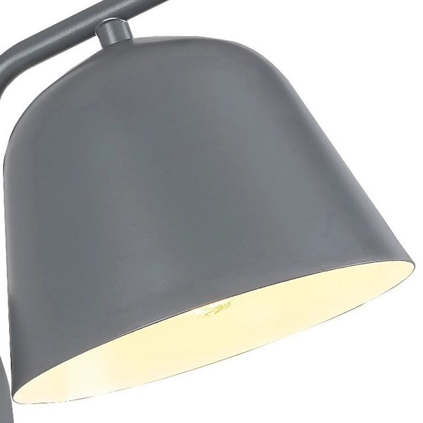 Metalowa lampa ścienna Malia 3094 loftowy kinkiet do sypialni szary