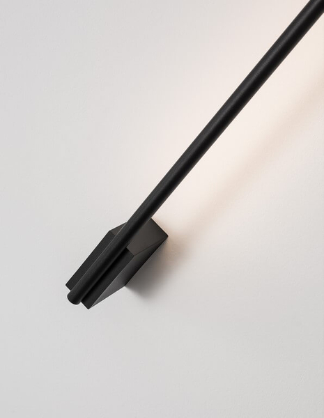Nowoczesny kinkiet salonowy Buin LED 15W 3000K natynkowy czarny