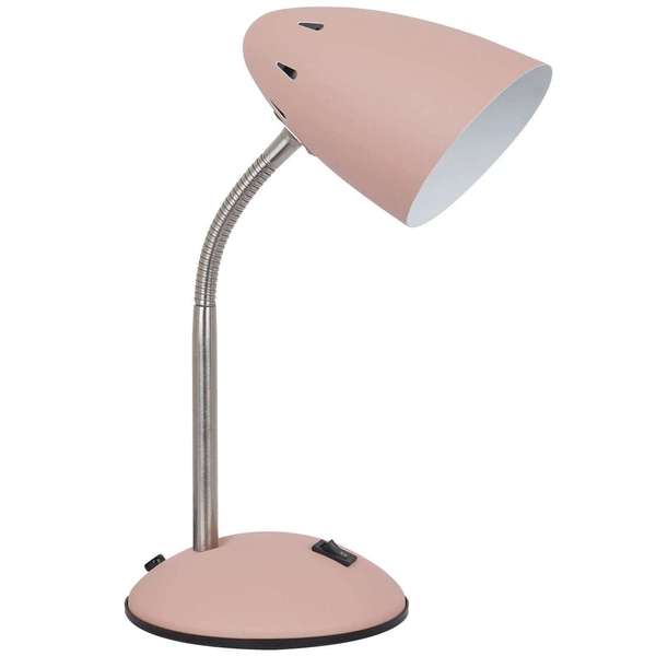 Stojąca LAMPKA biurkowa COSMIC MT-HN2013-PINK+S.NICK Italux klasyczna LAMPA metalowa różowa