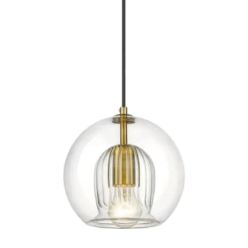 Szklany zwis Arette złota lampa wisząca kula do sypialni