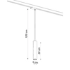 Lampa wisząca z żarówką LAGOS MYL.00005 do szyny 3-fazowej biały
