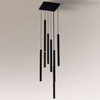 LAMPA wisząca YABU 5530 Shilo metalowa OPRAWA kwadratowy ZWIS sople tuby czarne