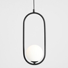 Lampa wisząca RIVA 1086G1 Aldex metalowy zwis do salonu biała kula