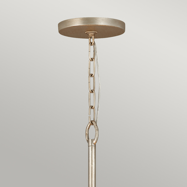 Lampa wisząca glamour QN-REVERIE-12P-CPG kryształ szara złota