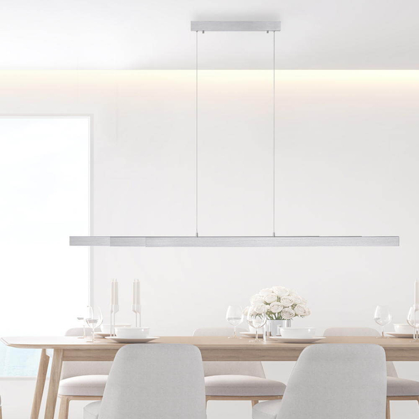 Wisząca lampa liniowa Luzi do salonu LED 13W 3000K aluminium
