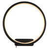 Kinkiet LAMPA ścienna MDECO SLIM/000101/4000/B okrągła OPRAWA metalowa LED 18W 4000K pierścień ring czarny