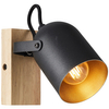 Regulowana lampa ścienna Tronte 99795/86 drewniana czarna złota