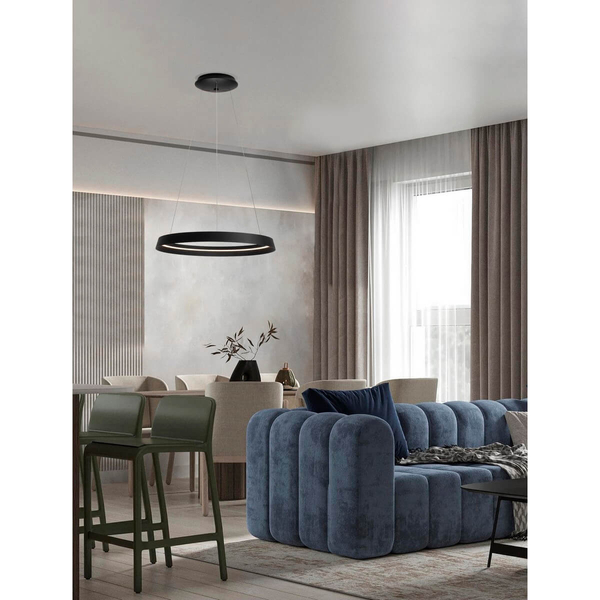 Ściemnialna lampa wisząca BATALLAS LE44783 LED 52W 3000K czarny
