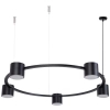 Loftowa wisząca lampa Kodo 5 41335 pierścień tubki zwis czarny