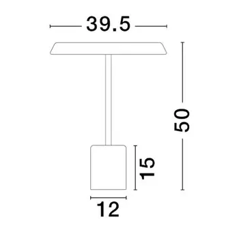 Salonowa lampka stołowa FOVENTO LE45441 LED 17W 3000K czarna
