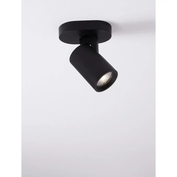 Sufitowa lampa do sypialni LUNBIRA LE45658 z regulacją tuba czarna