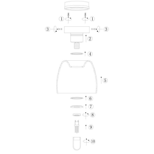 Łazienkowa LAMPA sufitowa TYLER  30164/01/02 Lucide szklana OPRAWA skandynawska IP44 mosiądz przydymiona