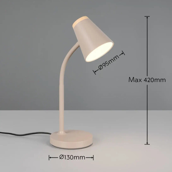 Biurkowa lampka PONGO R55831143 LED 4,5W 3000K regulowana beżowy