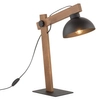 Lampka nocna rustykalna Oslo 5345 TK Lighting do sypialni drewniana czarna