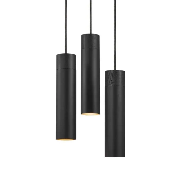 Wisząca lampa potrójna Tilo 2410473003 nad wyspę tuby czarne