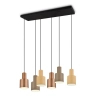 Metalowa lampa wisząca Agudo 319400617 beżowa szara różowa 6xE27