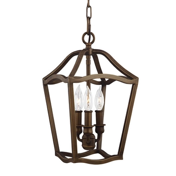 Lampa wisząca na łańcuchu Yarmouth FE-YARMOUTH-3P vintage mosiądz