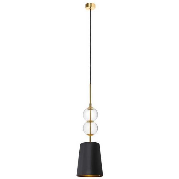 Czarna lampa wisząca COCO 11106102 abażurowy zwis nad stół